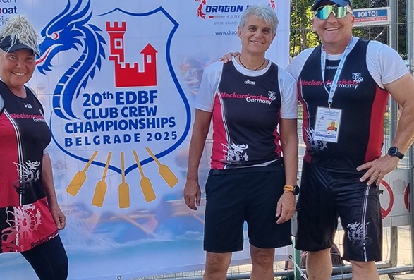 Drachenboot EM in Bratislava mit Iris Huber, Sabine Eichenberger und Uwe Wmüller