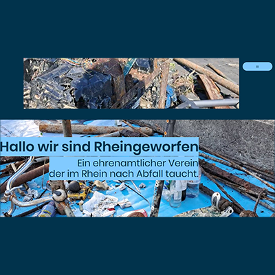 Rheingeworfen in unseren schönen Rhein